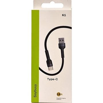 کابل تبدیل USB به USB-c سی بای مدل k1 طول 1 متر